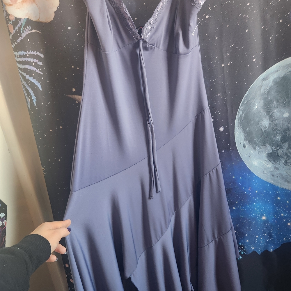 Elegant Purple Sleeveless Dress